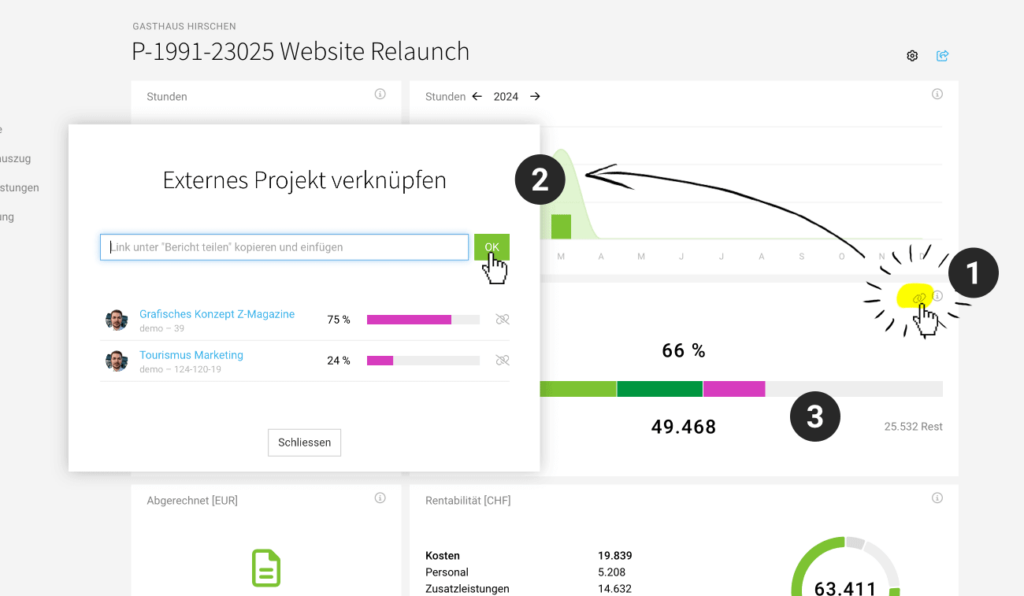 Moco Screenshot externes Projekt einbinden