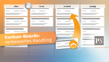 ProSonata News: Verbessertes Handling in den Kanban-Boards